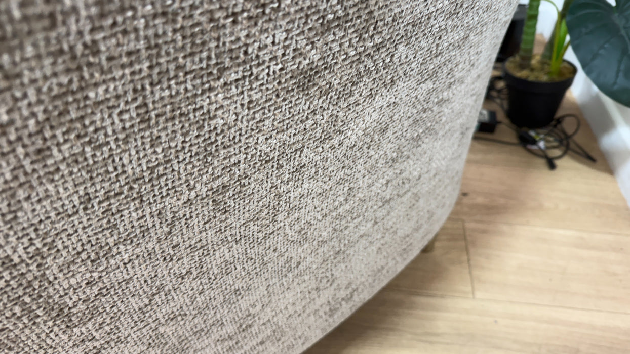 Sofology Scintillate Fabric Chair in Basketweave Chenille Stone/Natural Mix