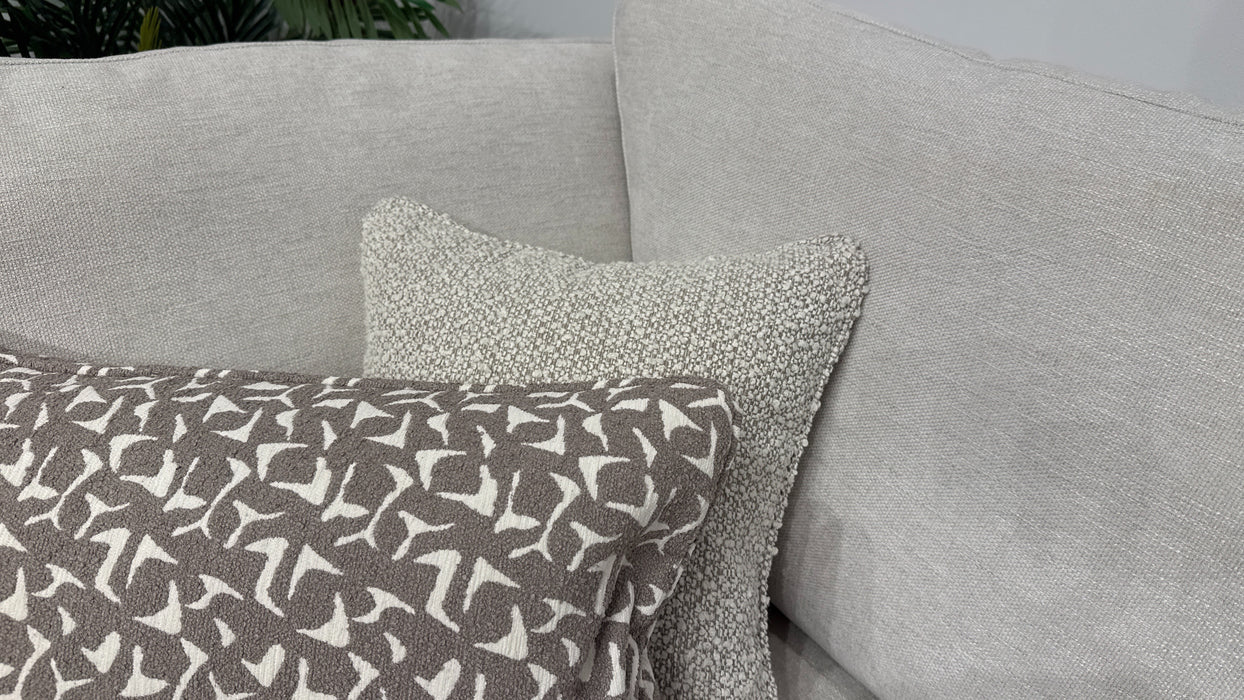 Sofology Hackney Fabric 2 Corner 1 Chaise Sprung Seats in Linen Look Chenille Mist Mix