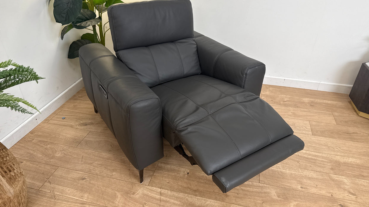 DFS The Jagger Leather Chair in Shadow