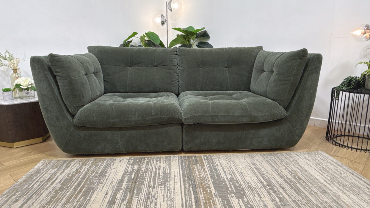 Sofology The Cacoon 3 Seater Fabric Sofa in Relaxed Chenille Pine