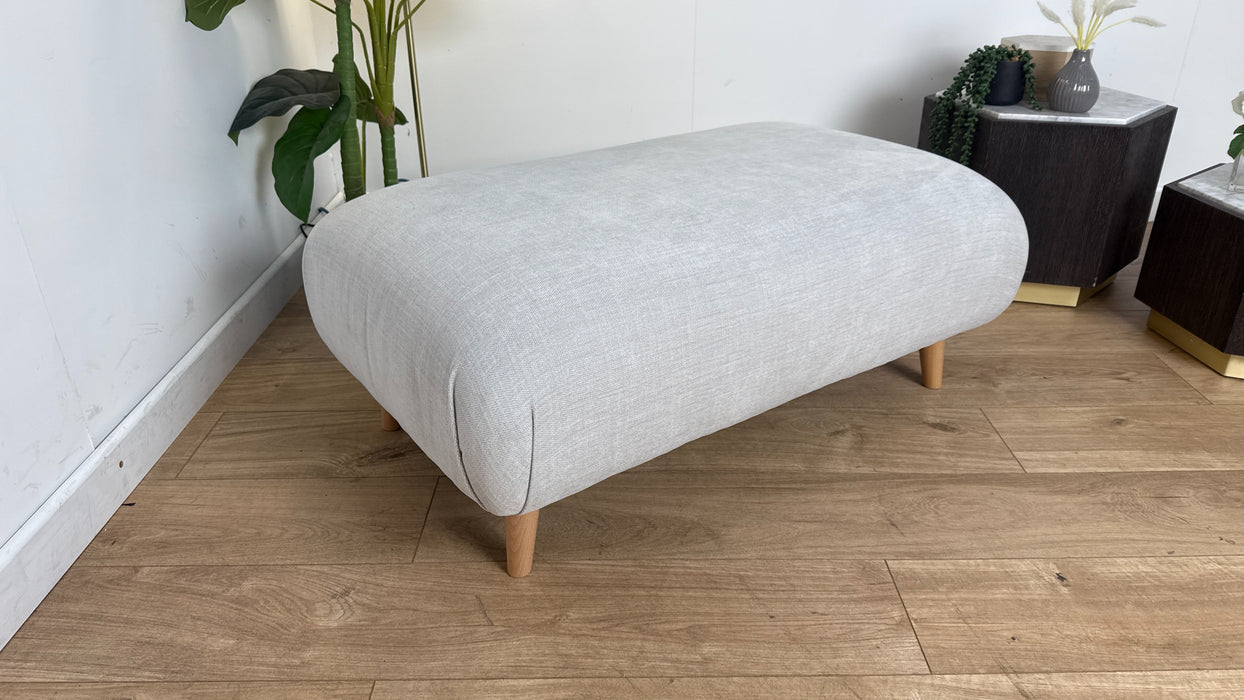DFS The Freya Fabric Footstool in Silver