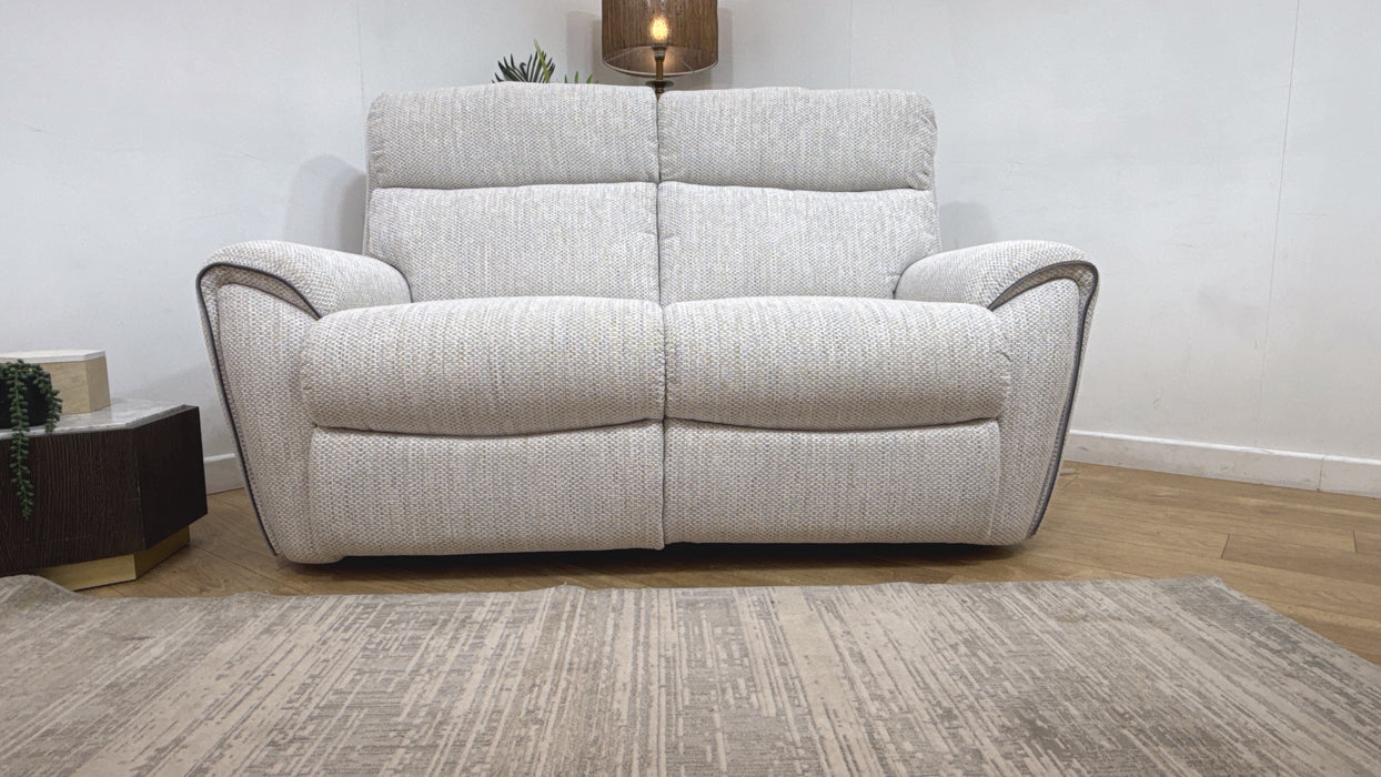 DFS Pittsburgh Fabric 2 Seater Power Recliner in Sky