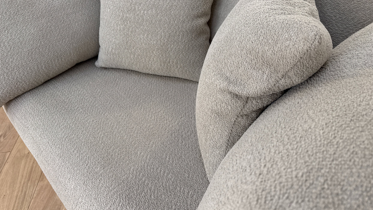 Sofology Tallulah Fabric Loveseat in Cosy Boucle Pebble