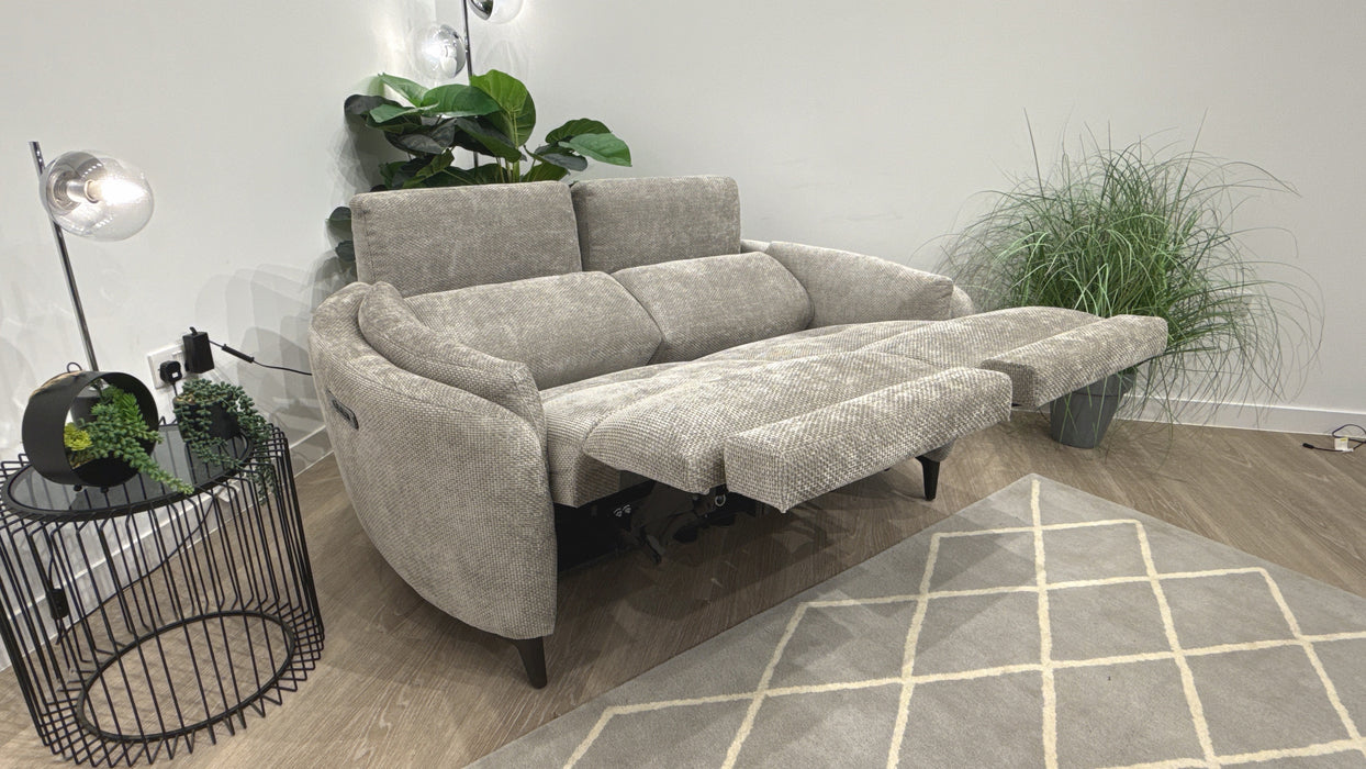 Sofology Ortega Fabric 2 Seater Power Recliner/Headrest in Aston
