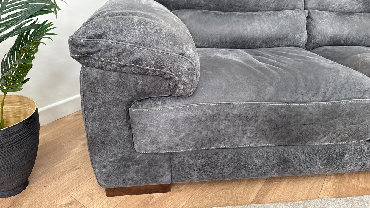 Santino 2 Seater Sofa - Leather - Utah Grey