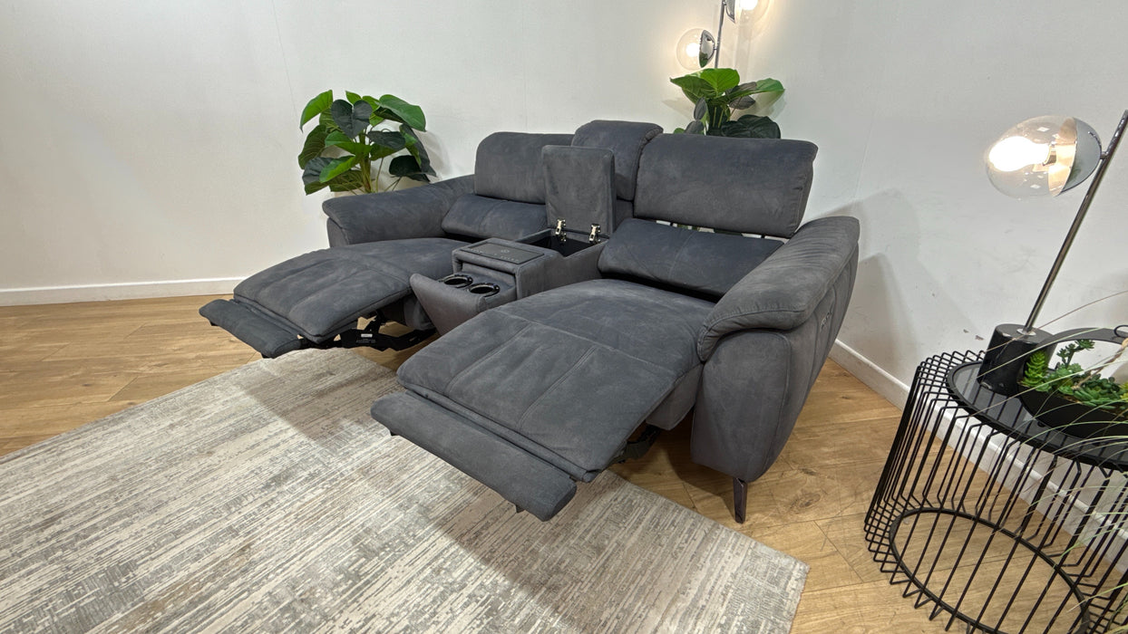 DFS Cinesound Power Plus Fabric Recliner in Shadow