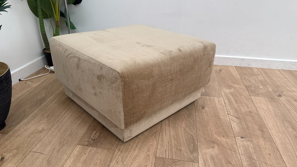 Fabric Footstool in Aston Natural