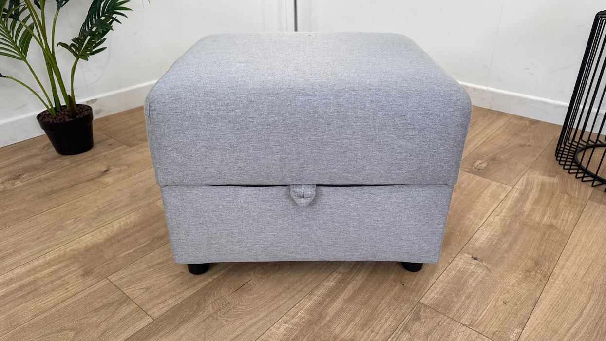 Layla  - Fabric Footstool  - Grey