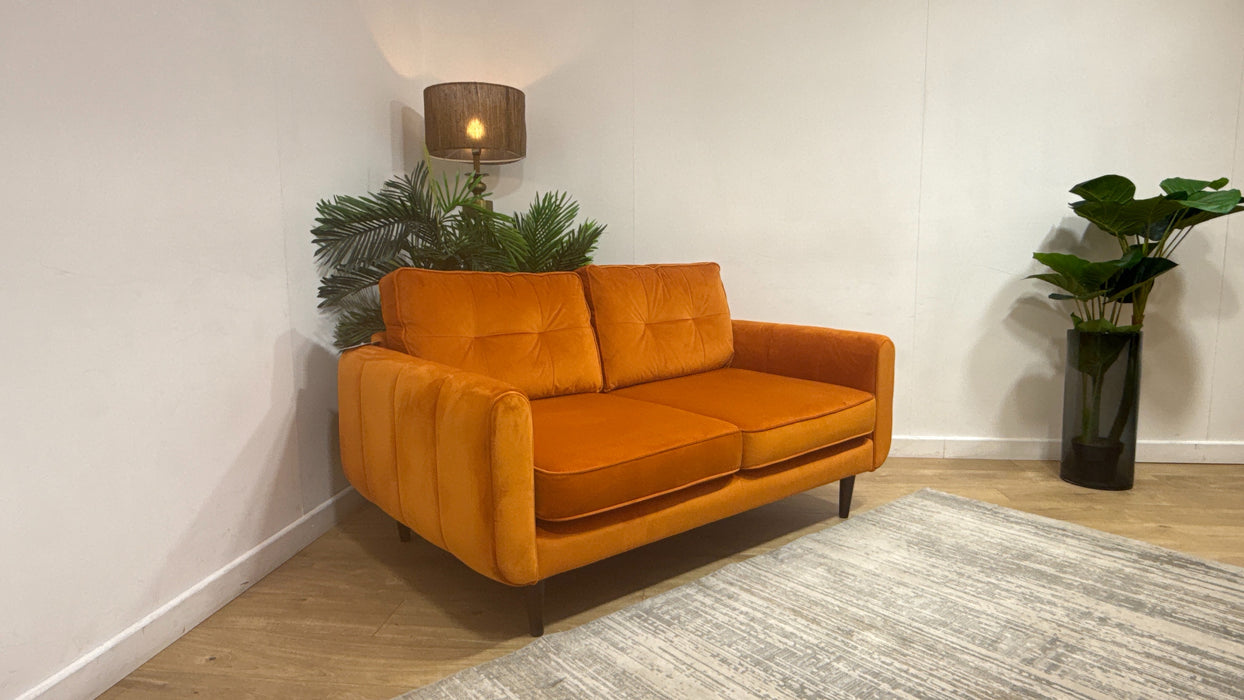 Sofology Islington Fabric 2 Seater in Sleek Tangerine
