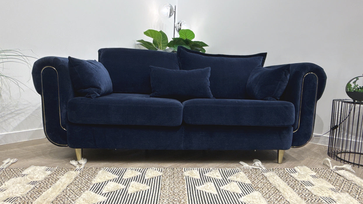 Sofology Chamonix Fabric 3 Seater in Chenille Navy