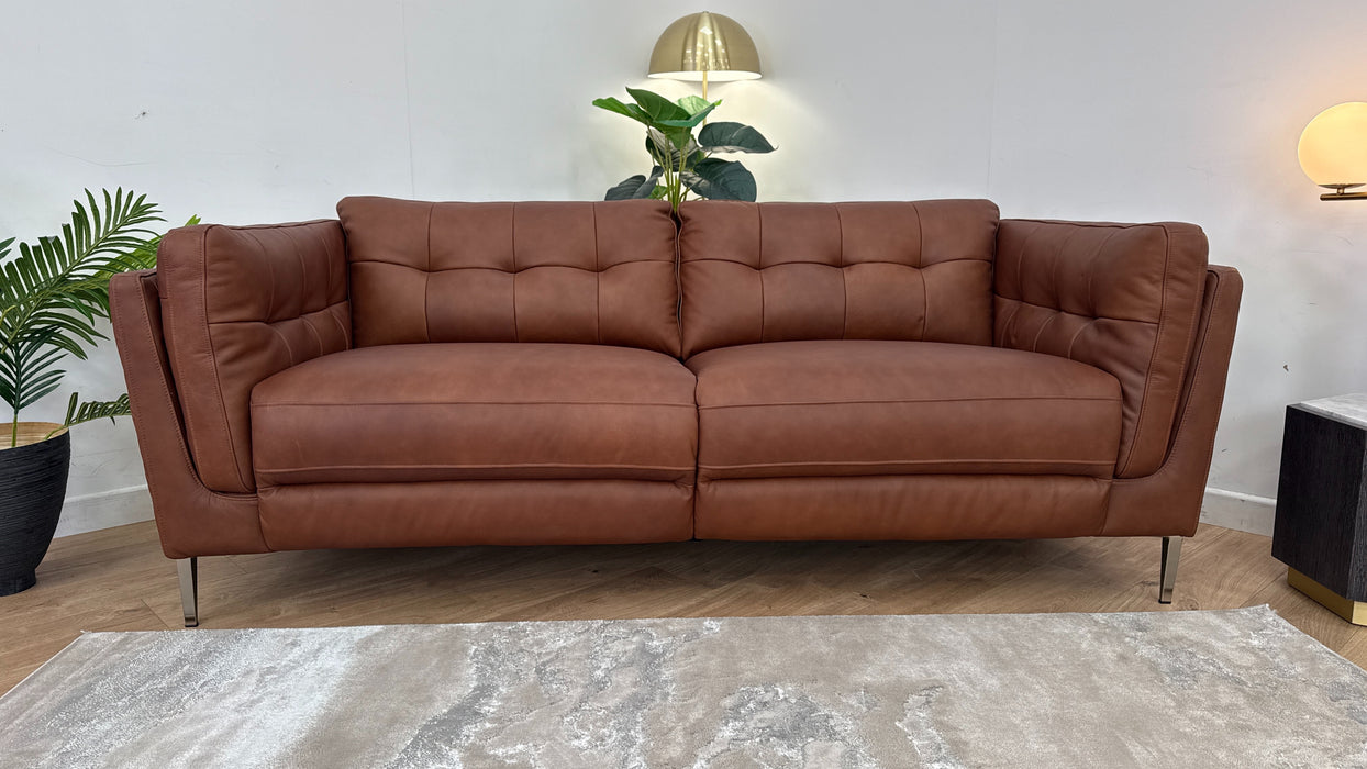 Muse 2.5 Seater Sofa - Leather - Matte Espresso