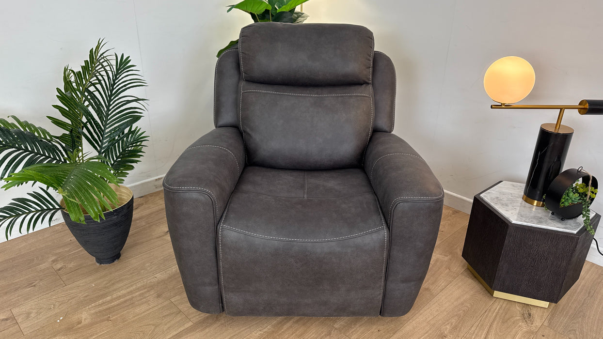 Eiger Fabric Power Recliner + Power Hdrst Chair