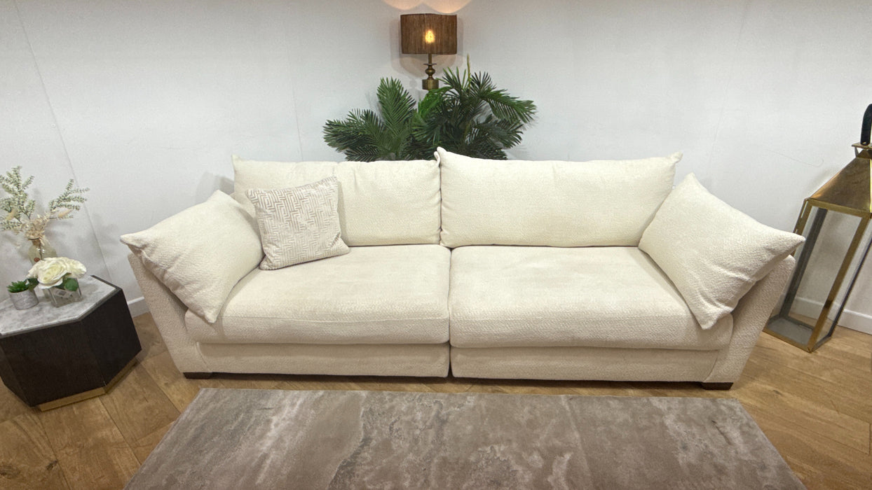 Sofology Tallulah Fabric 4 Seater Split in Cosy Boucle Ecru Mix