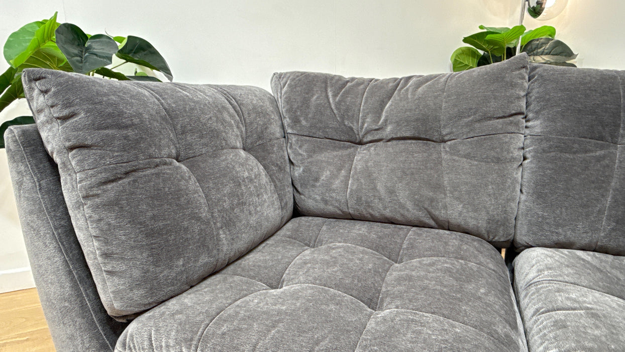 Sofology Cocoon Fabric 3 Seater in Textured Chenille Charcoal