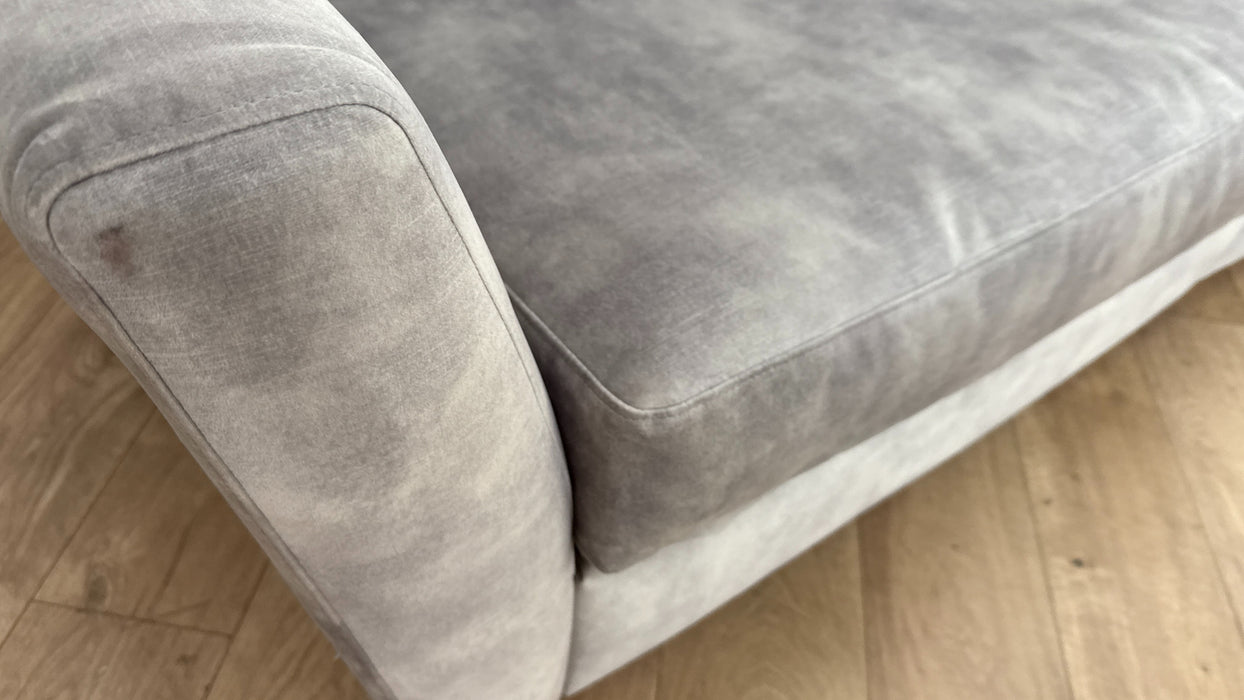 DFS The Studio 3 Seater Motion Fabric Sofa in Velvet Silver