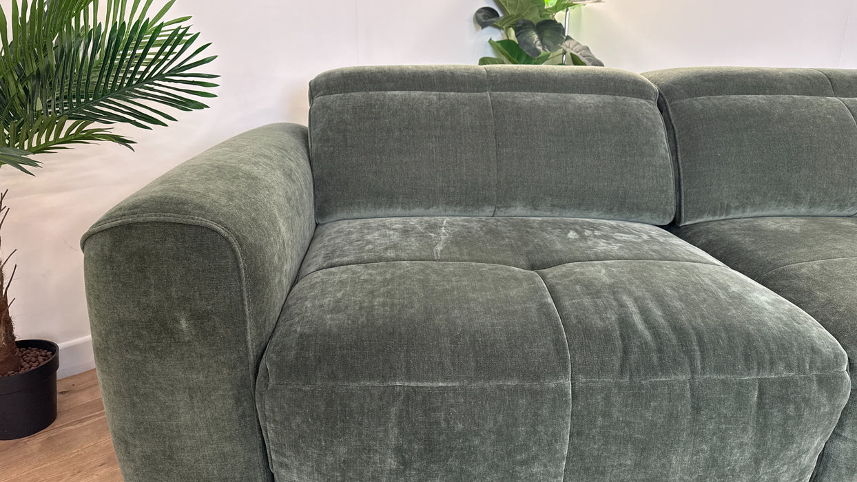 Sofology The Riviera Fabric 3 Seater Motion Chaise in Relaxed Chenille Pine