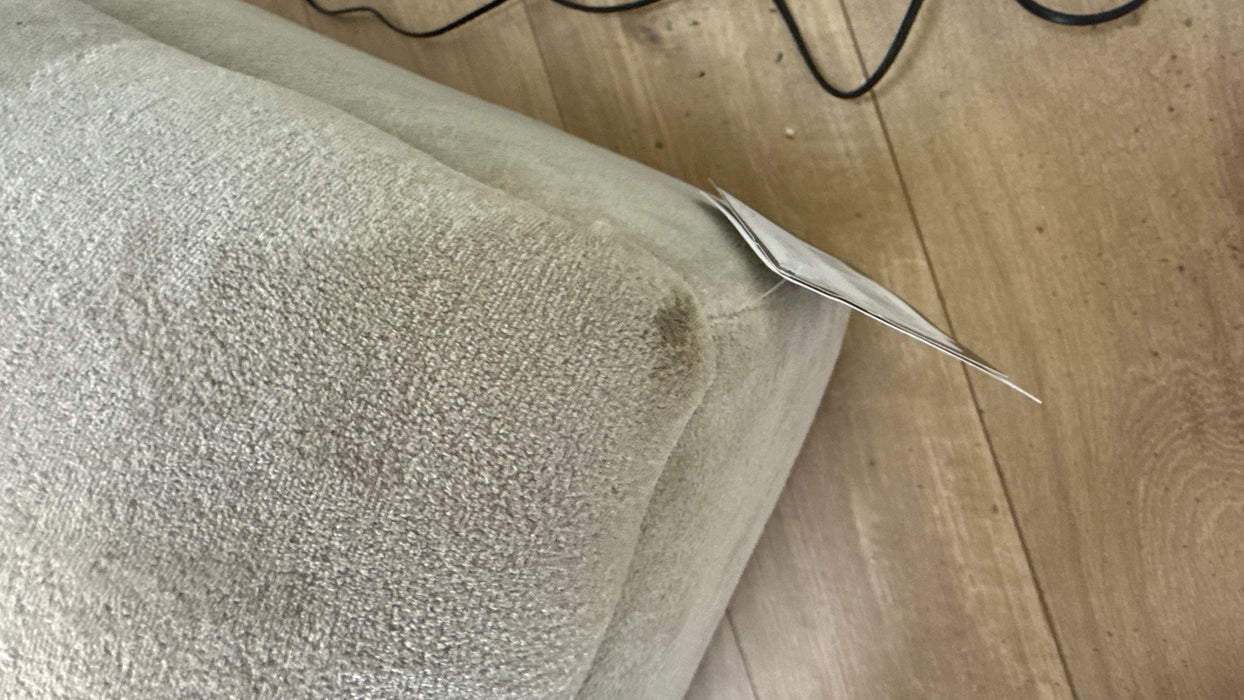 Sofology Ascot Fabric Storage Footstool in Soft Sherpa Stone