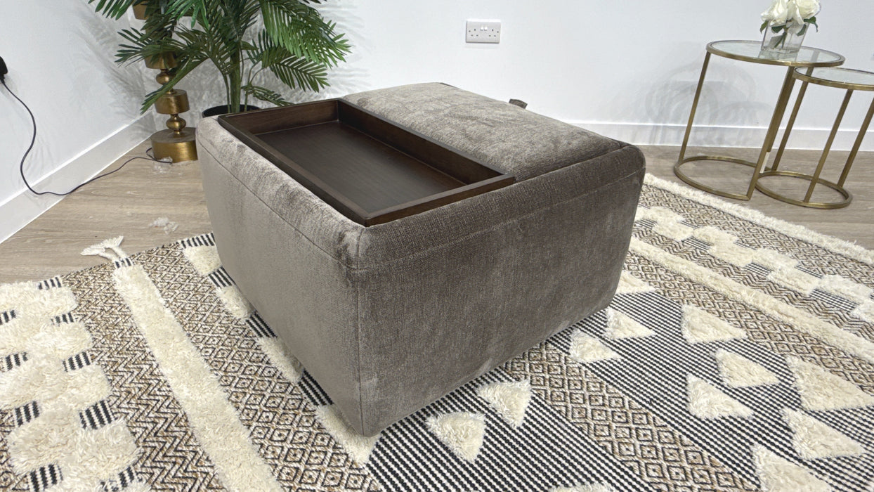 Sofology Emme Designer Storage Footstool in Montreal Mole