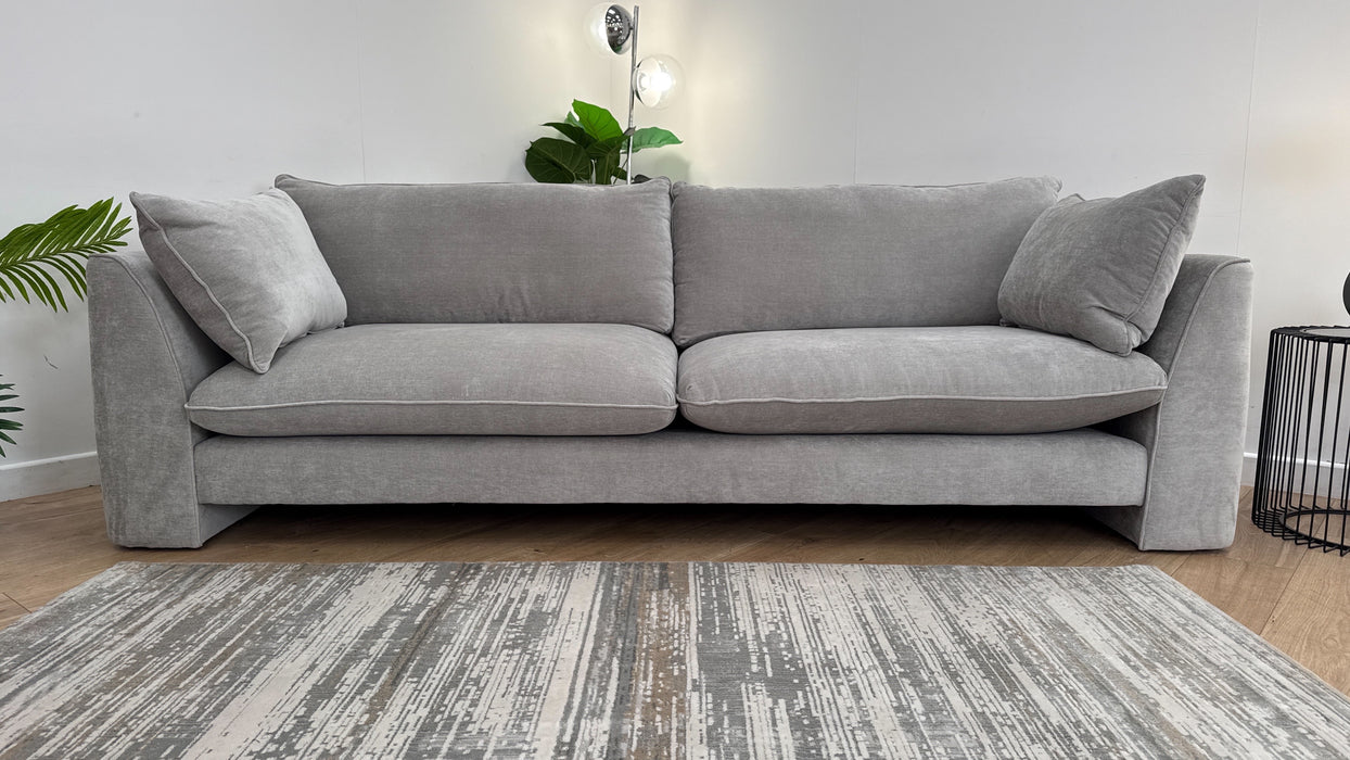 Sofology The Ziggy 4 Seater in Textured Chenille Fabric in Grey