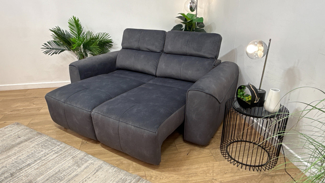 Sofology Riviera Fabric 2 Seater Motion Chaise in Lifestyle Flecked Charcoal