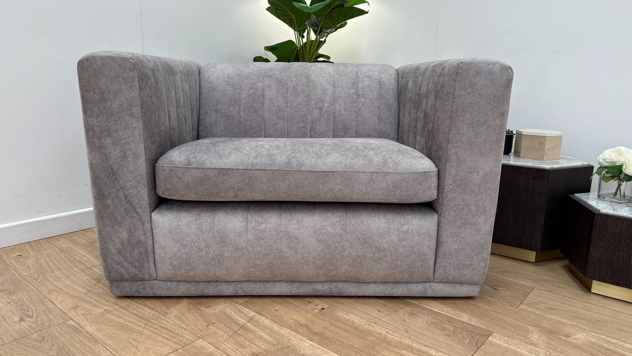 Sofology Astoria Fabric Loveseat in Lifestyle Dapple Silver