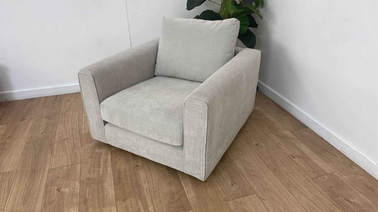 Sofology Majestica Fabric Chair in Soft-Chenille Linen