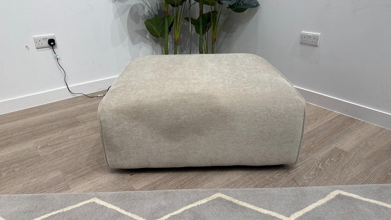 Sofology Moderna Fabric Designer Footstool in Chenille Wicker All Over