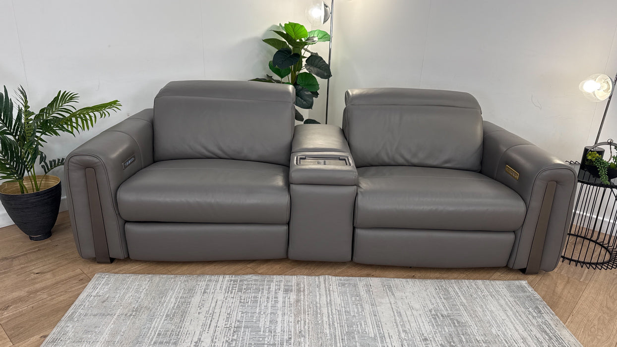 Sofology Kingsbridge 2.5 Seater Sofa in Trusty Embossed Leather Elephant