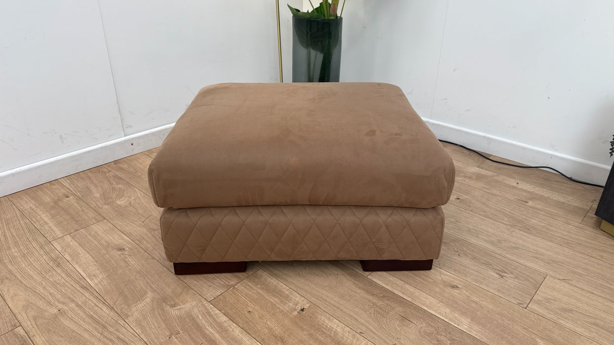 Sofology The Firenze Designer Fabric Footstool in Camel