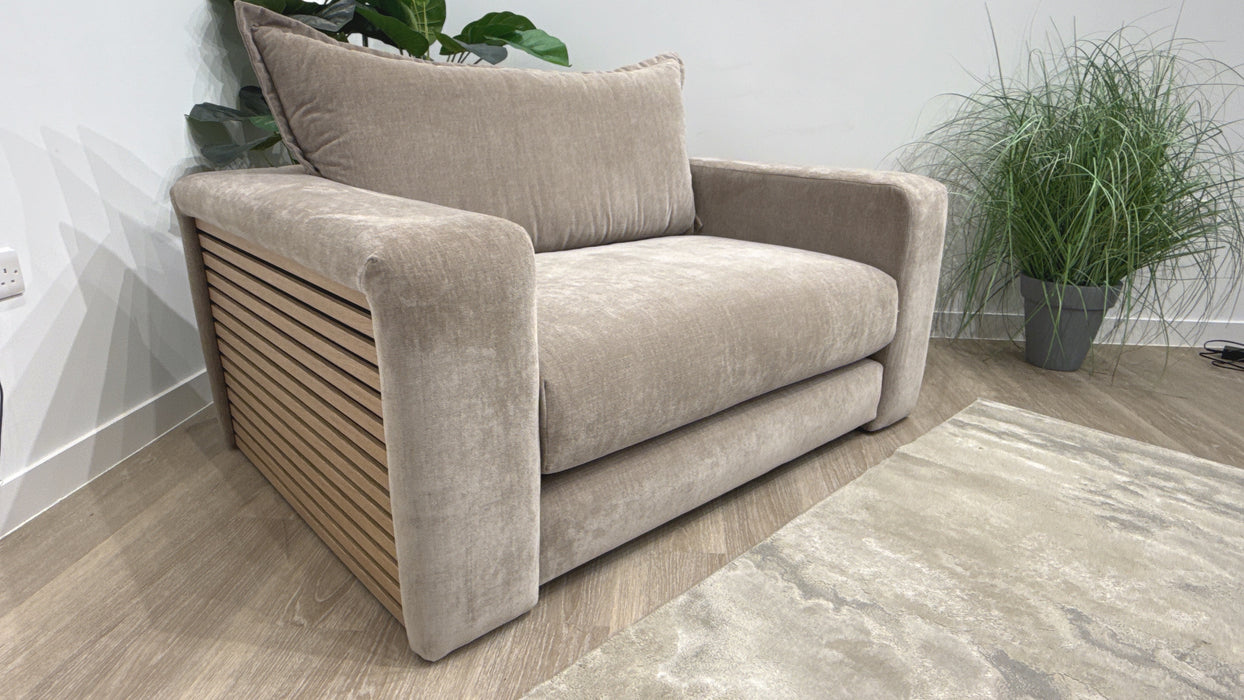 Sofology Cove Fabric Loveseat in Soft Chenille Wicker Mix