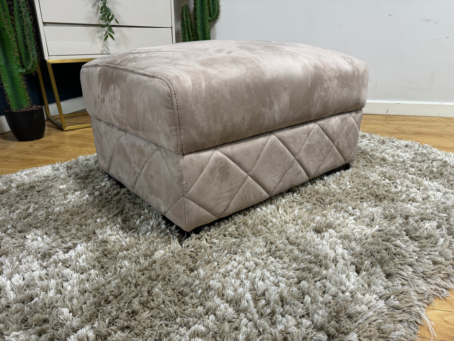 Mason Fabric Designer Footstool Tara Nutmeg (WA2)