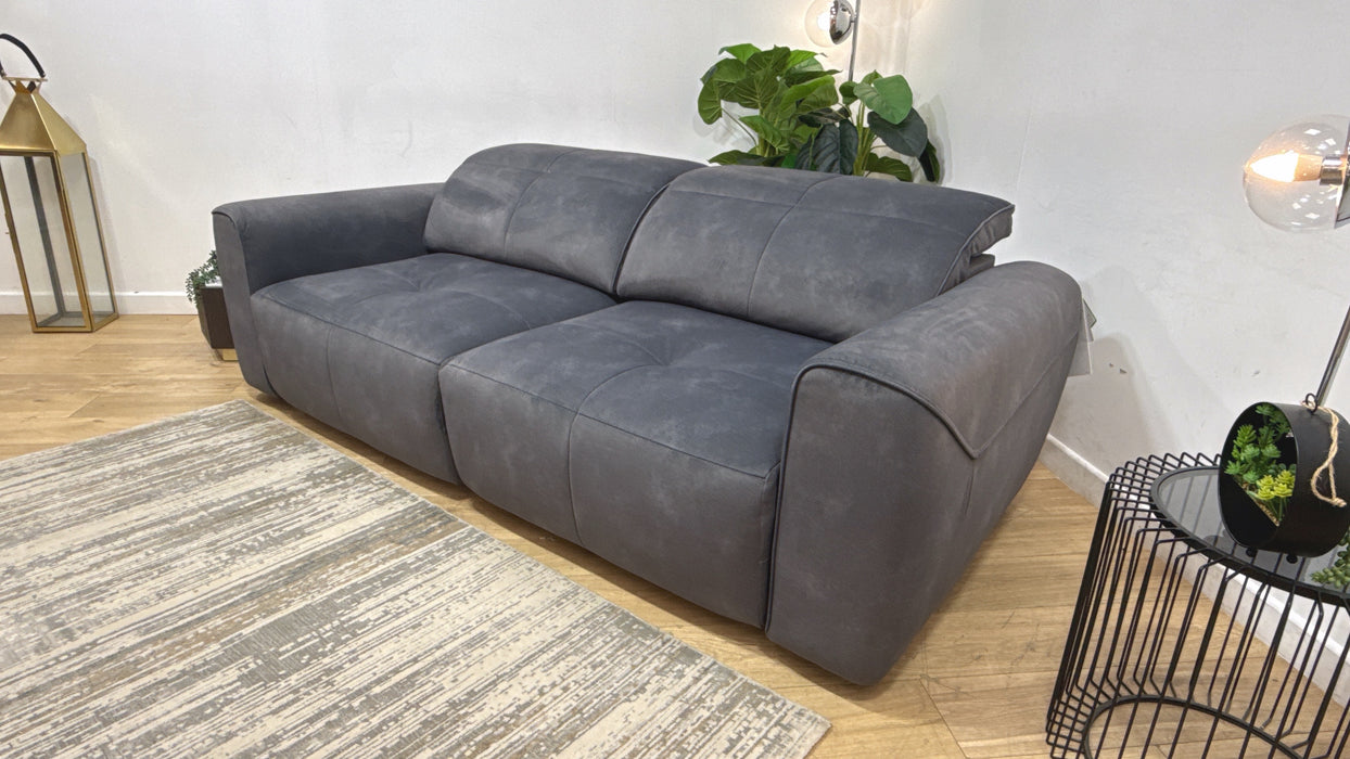 Sofology Riviera Fabric 3 Seater Motion Chaise in Lifestyle Flecked Charcoal