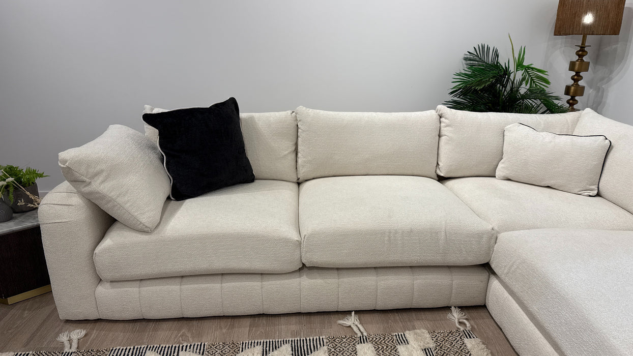 Sofology Westwood Fabric 3 Corner 3 in Soft Boucle Ecru Mix
