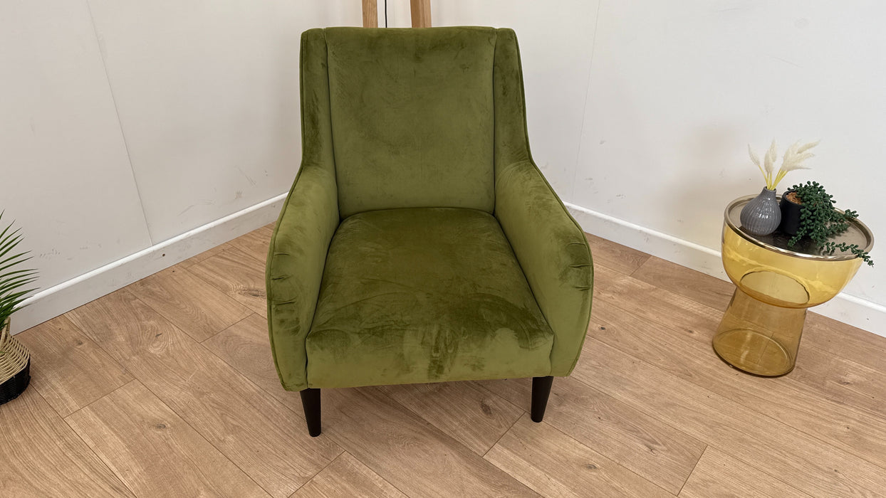 Canterbury Fabric Accent Chair - Olive Green