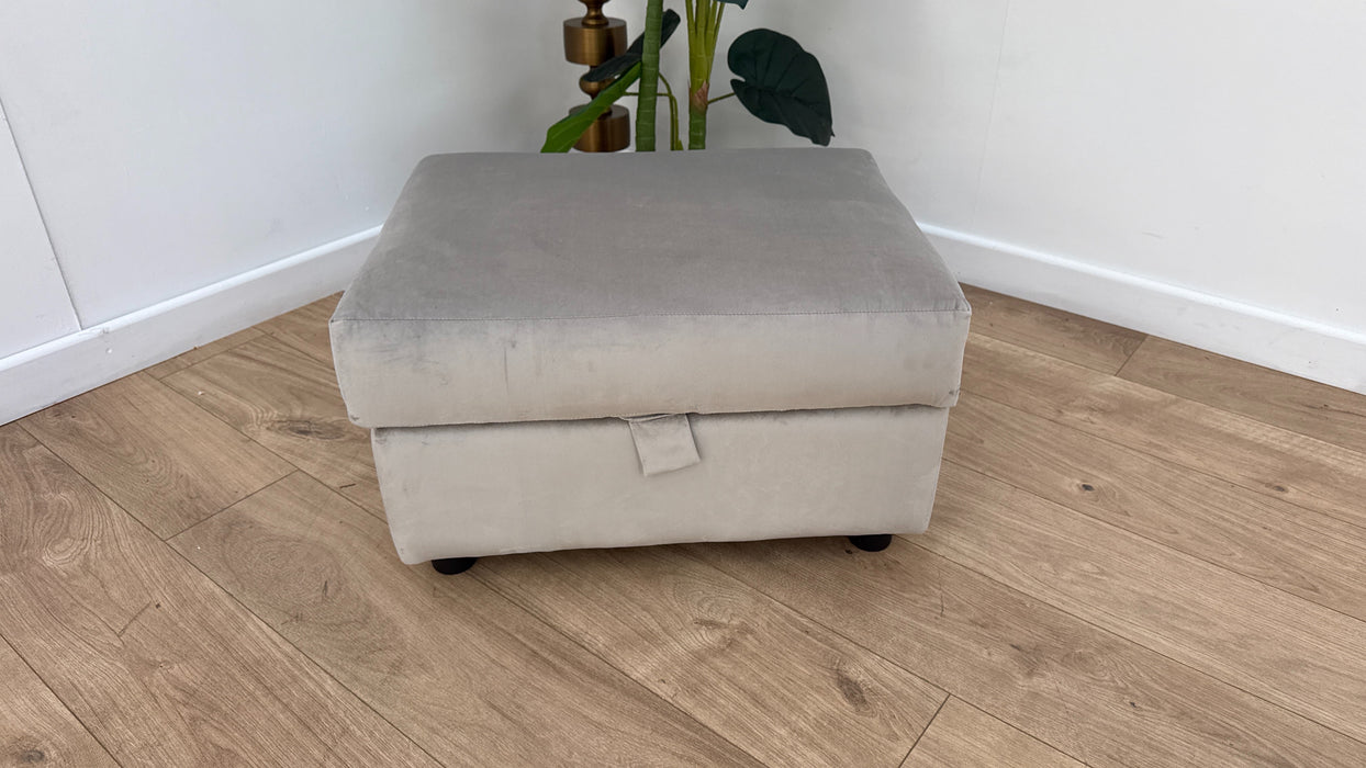 Sofology Islington Fabric Storage Footstool in Sleek Mink