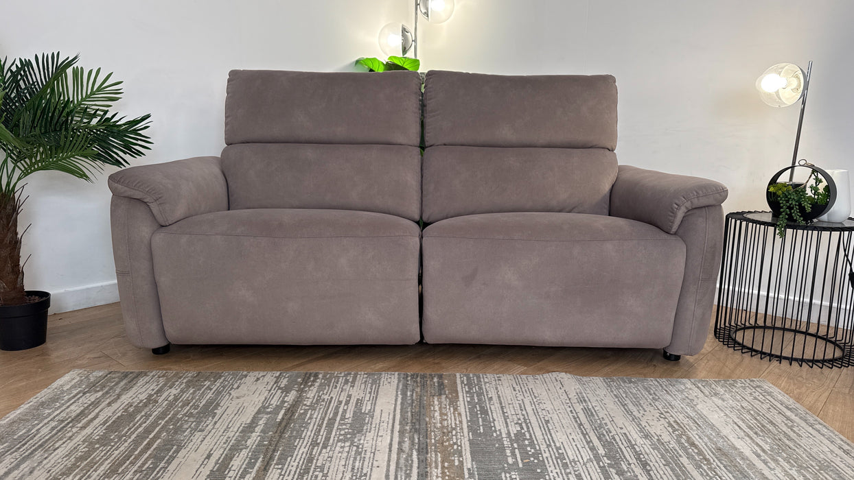 Sofology Ripley Fabric 2.5 Seater Power Recliner/Headrest in Lifestyle Flecked Nutmeg