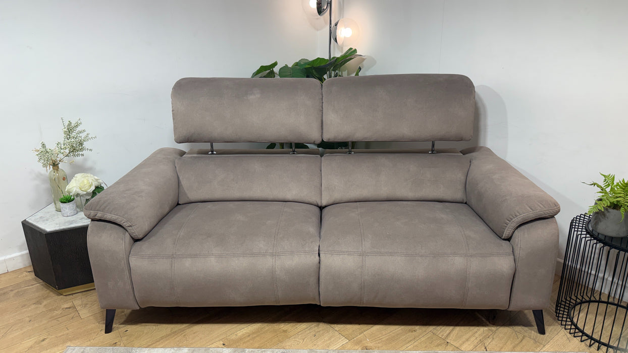 Sofology Bailey Fabric 2.5 Seater Power Recliner/Headrest in Lifestyle Flecked Nutmeg