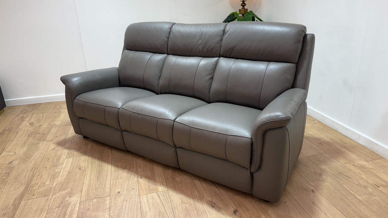 Sofology Bradie Leather 3 Seater in Trusty Embossed Elephant