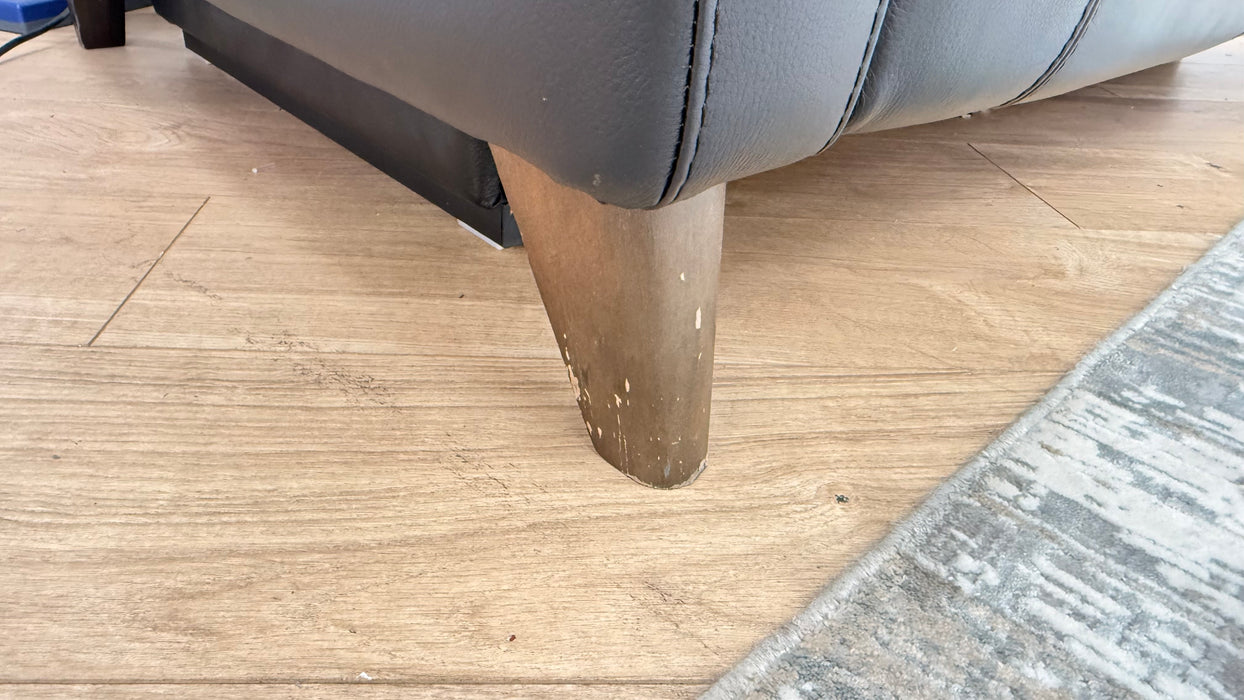 Sofology Lucca Leather 2 Seater Power Recliner in Trusty Soft Sheen Black