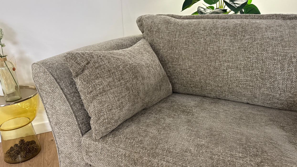 Sofology Scintillate Fabric Loveseat in Basketweave Chenille Stone