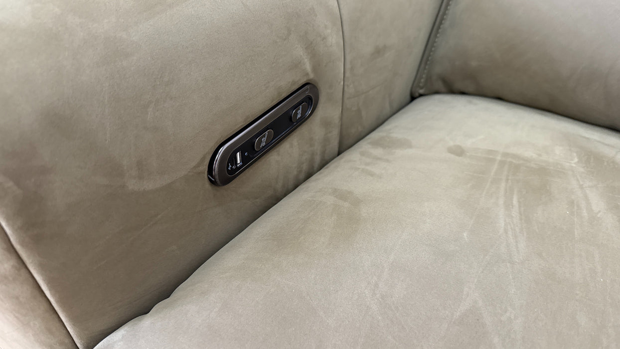 Sanctuary Fabric Chair Power Recliner in Lifestyle Nubuck Feel Fabric Moss