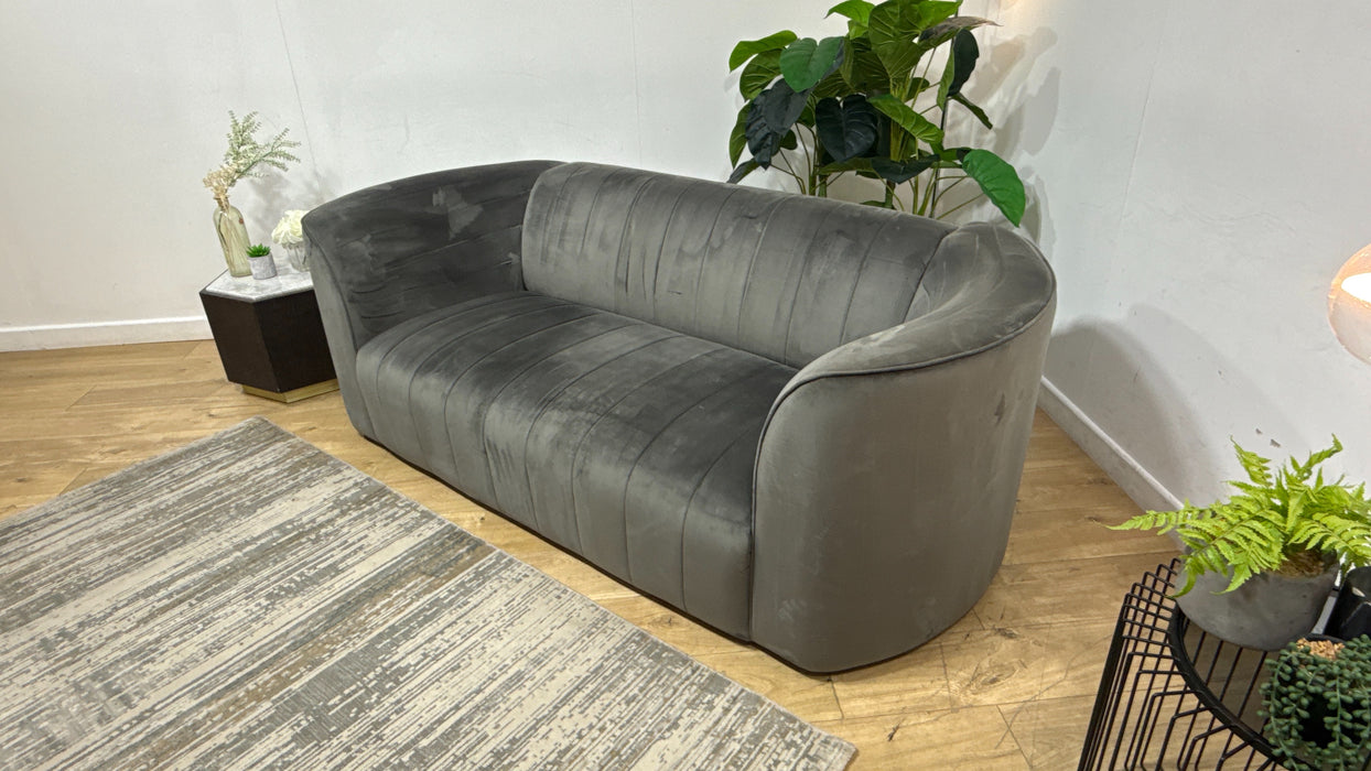 Sofology Fitzrovia Fabric 2 Seater in Matt Velvet Slate Mix Without Trim