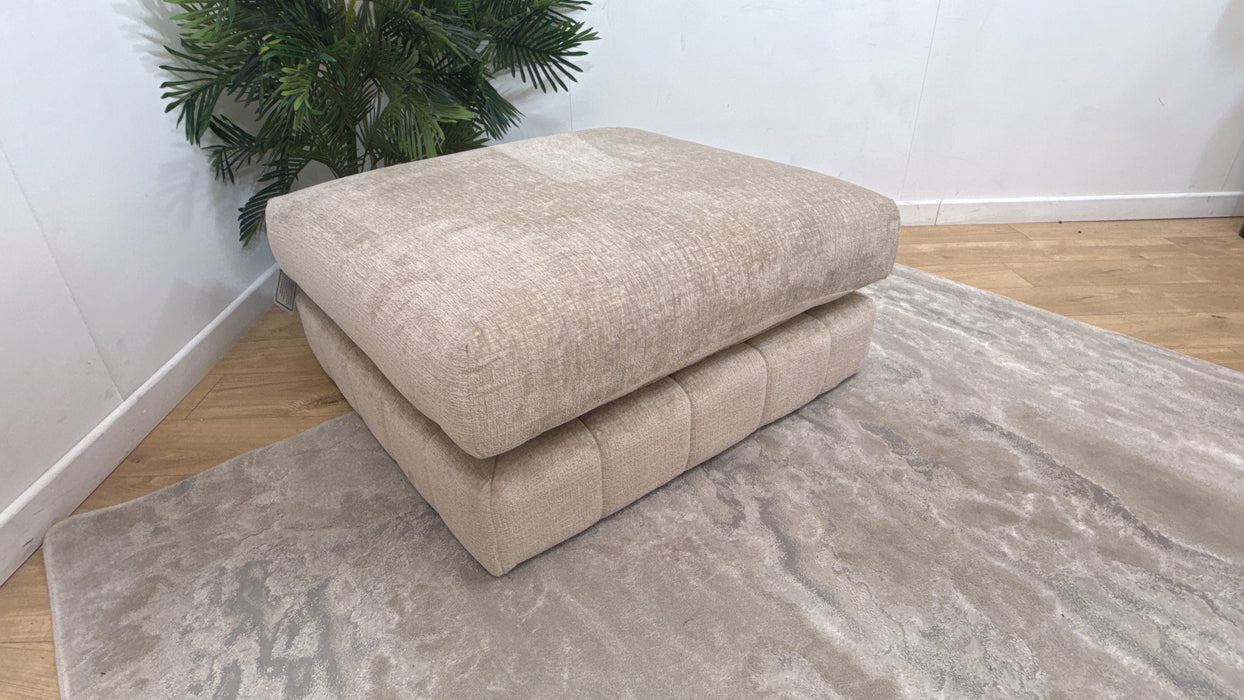 Sofology Westwood Fabric Footstool in Teddy Chenille Mink