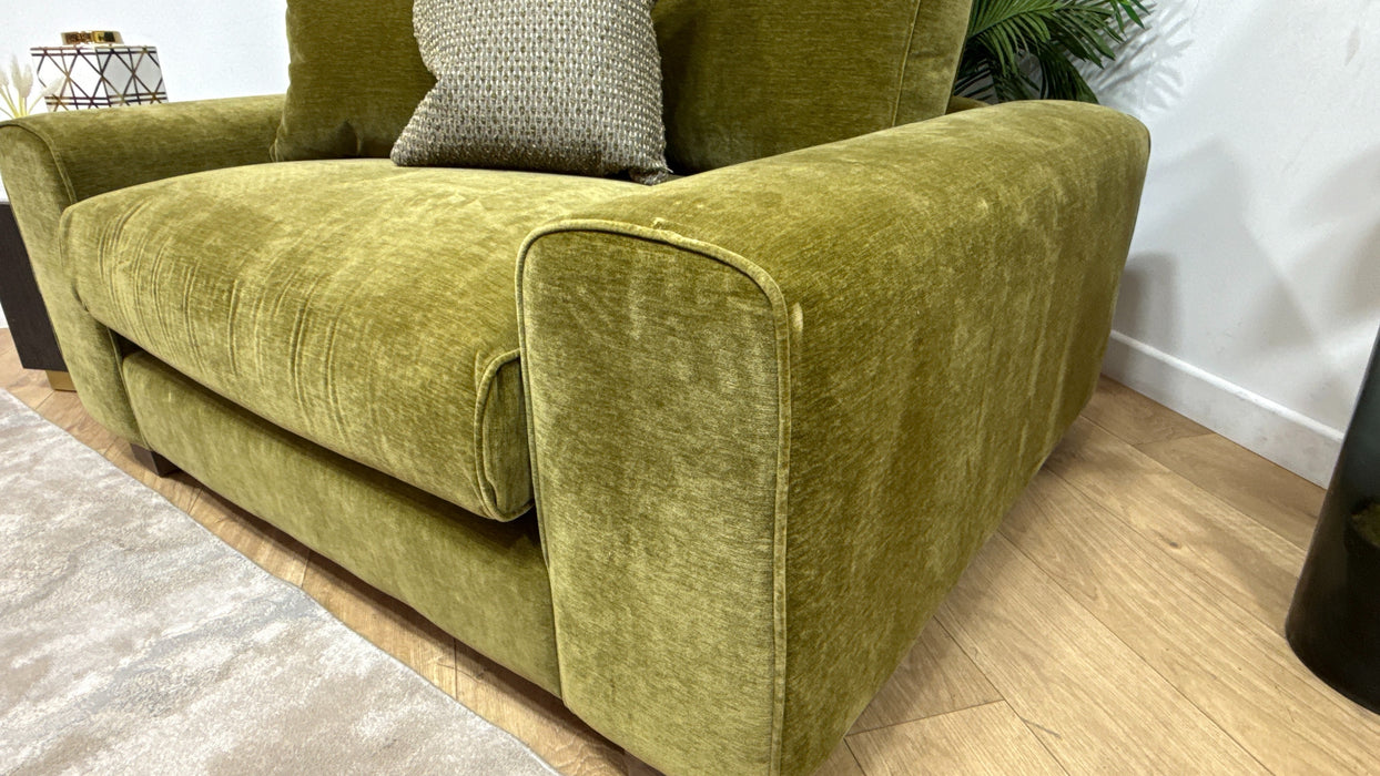 Sofology Sterling Fabric Lovseat in Vintage Velvet Olive