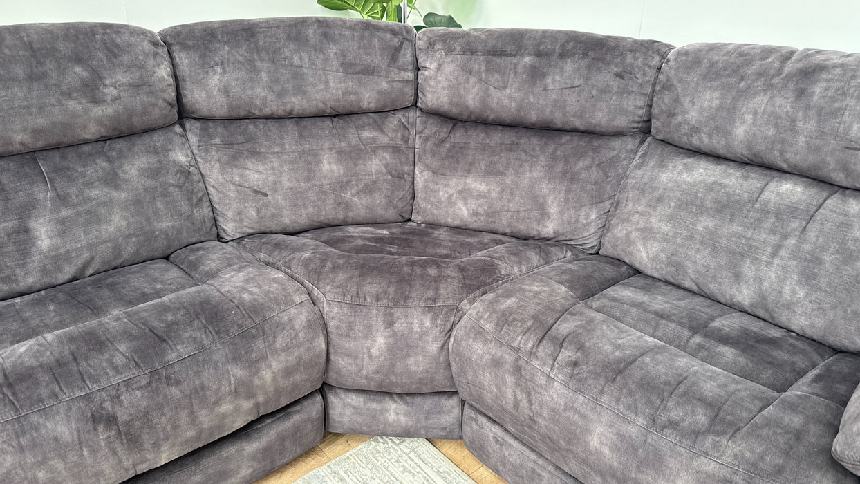 Sofology Radley Fabric Recliner 2.5 Corner 1.5 in Decent Charcoal