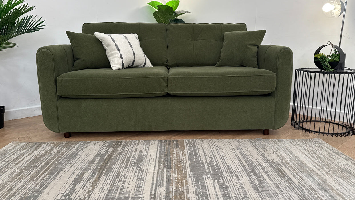 Sofology Islington Fabric 3 Seater Hypnos Deluxe Sofa Bed in Nordic Moss