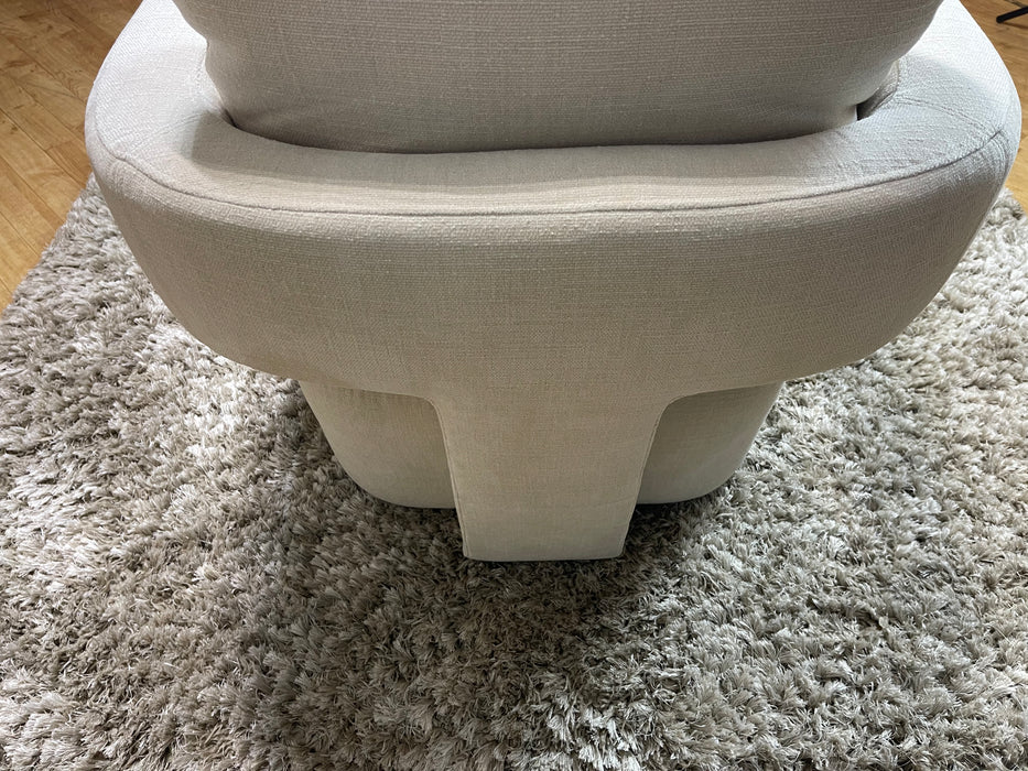 Retreat Swivel Accent Chair - Chenille Ivory Fabric (WA2)