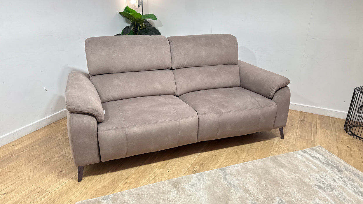 Sofology Bailey Fabric 2.5 Seater Power Recliner/Headrest in Lifestyle Flecked Nutmeg