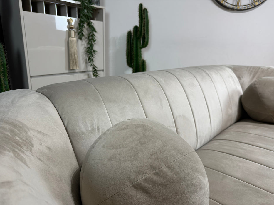 The Fitzrovia Fabric 2 Seater - Matt Velvet Stone (WA2)