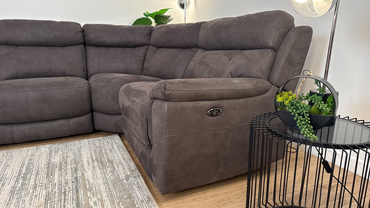 DFS Ronan Fabric Power Recliner in Pepper